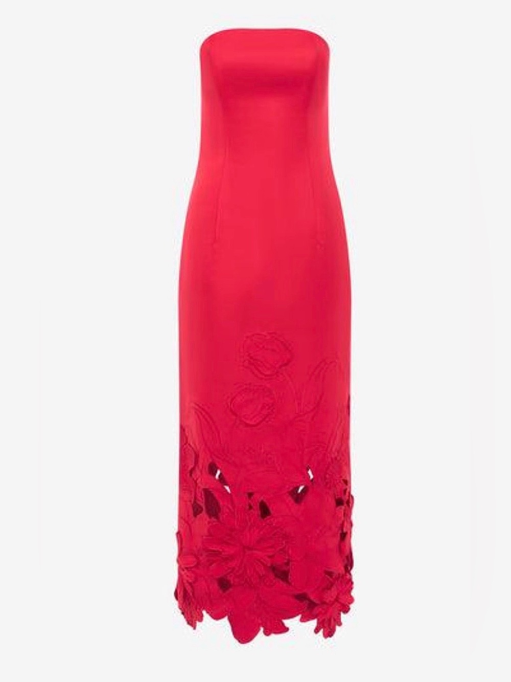 Leo Lin Women's Red Rayna Appliqué Bustier Maxi Dress
